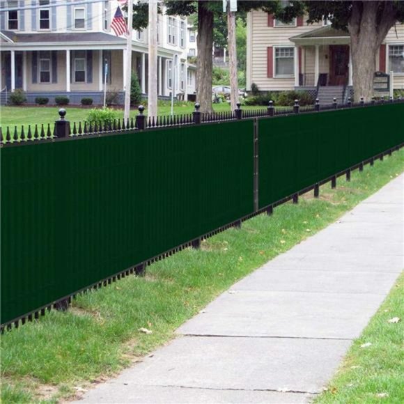 6 ft x 50 ft Privacy Screen Fence Heavy Duty Fencing Mesh Shade (Green) - Picture 6 of 6